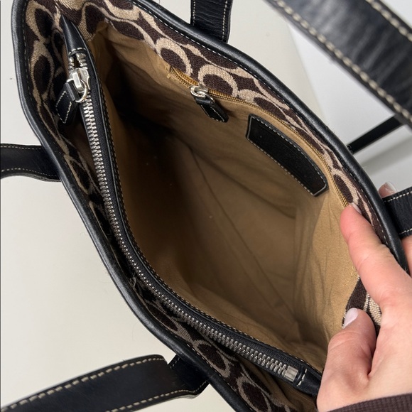 Coach vintage Signature Wool Tote E0J-8131 rare handbag purse top handle logo - Picture 10 of 14
